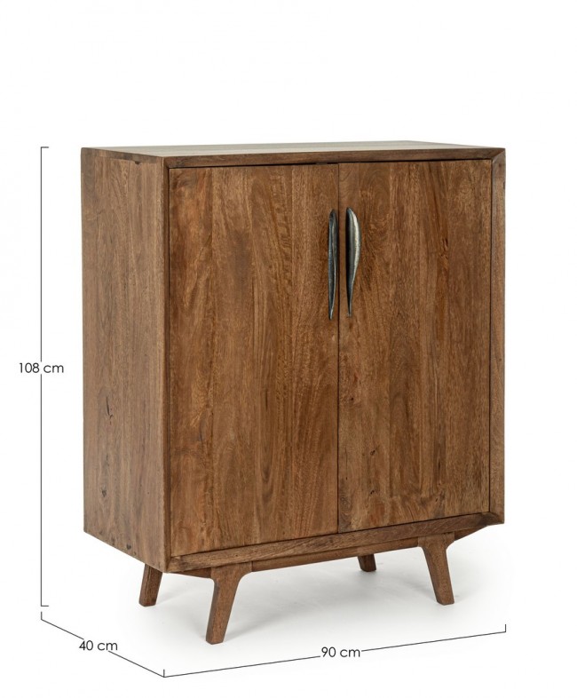 Mobile bar 2 ante in legno stile vintage cm 90x40x108 cm
