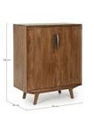 Mobile bar 2 ante in legno stile vintage cm 90x40x108 cm