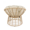 Poltrona per esterno in fibra Naturale con cuscino MOLLY diametro 69x92x h78 cm