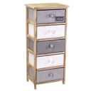 Mobiletto brenda cassettiera bottone 5 cassetti cm 40x29h90