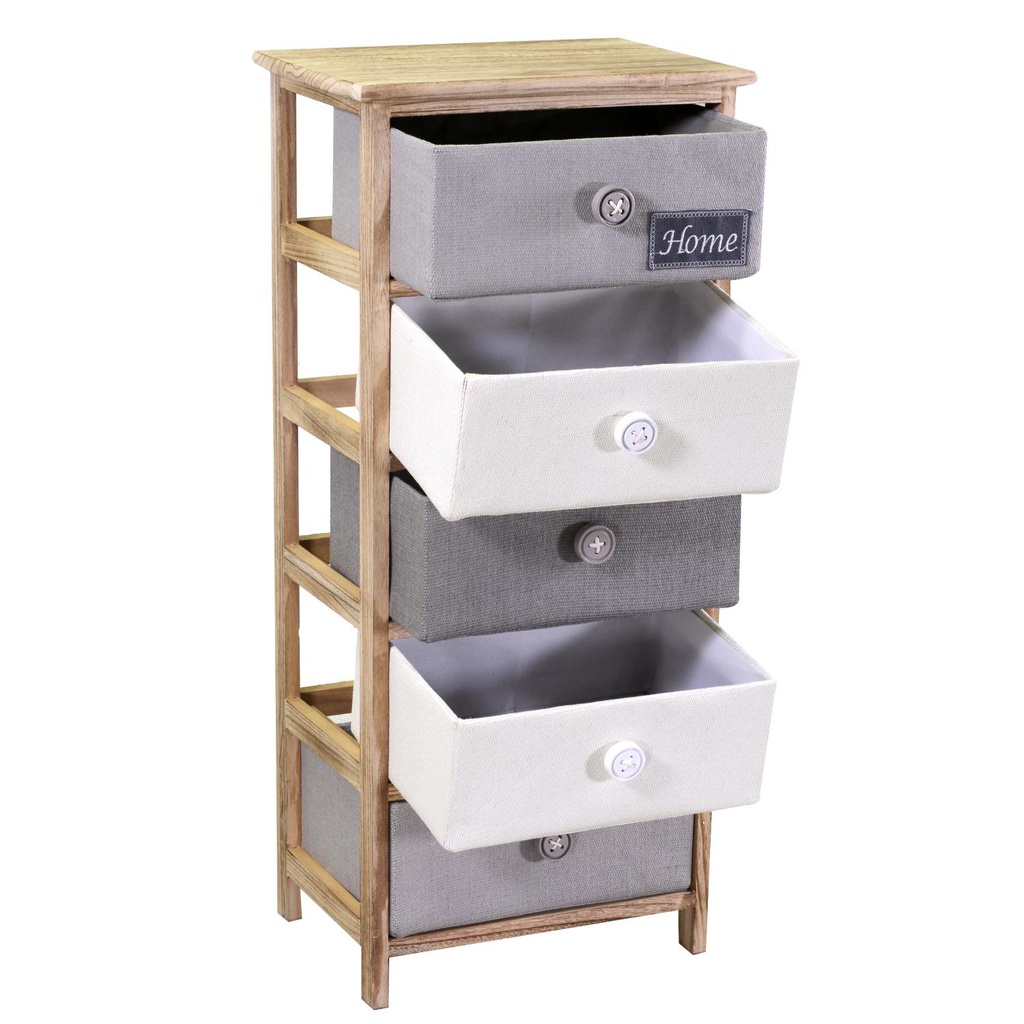Mobiletto brenda cassettiera bottone 5 cassetti cm 40x29h90