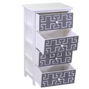 Mobiletto gianna cassettiera bianco grigio 4 cassetti cm 40x29h73
