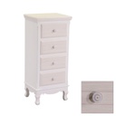 Mobiletto in legno Norimberga 4 cassetti crema
