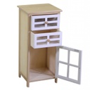 Mobiletto naomi 1 anta + 2 cassetti naturale rettangolare cm 33x30h72