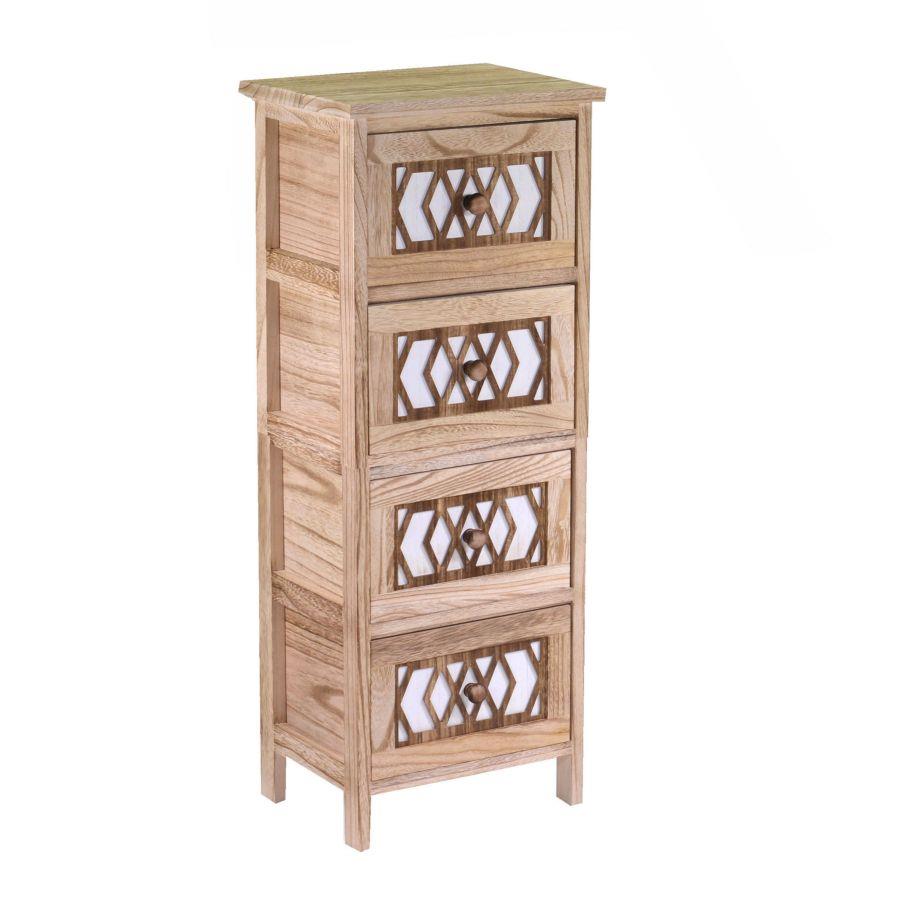 Mobiletto zagabria cassettiera 4 cassetti cm 30x23h77