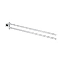 Portasalviette doppio cromo - 44 cm