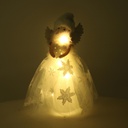 Puntale led tessuto bambolina argento cm6x14h30