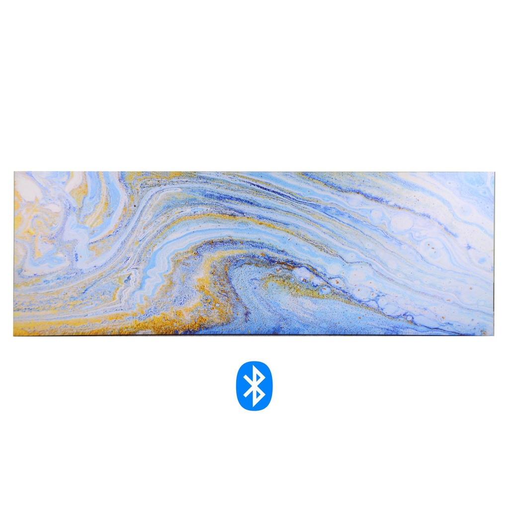 Quadro moderno stampa bluetooth azzurro cm 150 x 50 x 4