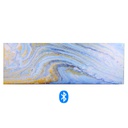 Quadro moderno stampa bluetooth azzurro cm 150 x 50 x 4