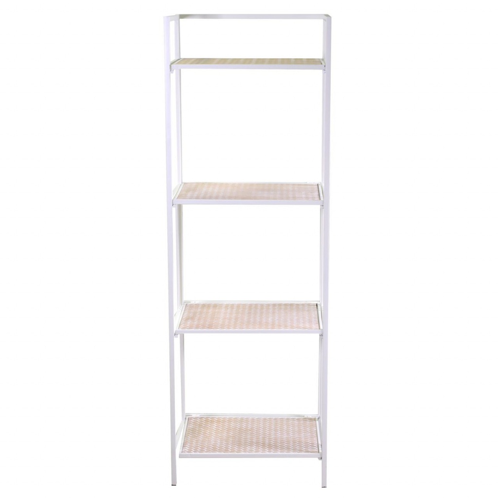 Scaffale metallo Lucilla 4 piani biancocm 45x34h122/135