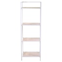 Scaffale metallo Lucilla 4 piani biancocm 45x34h122/135