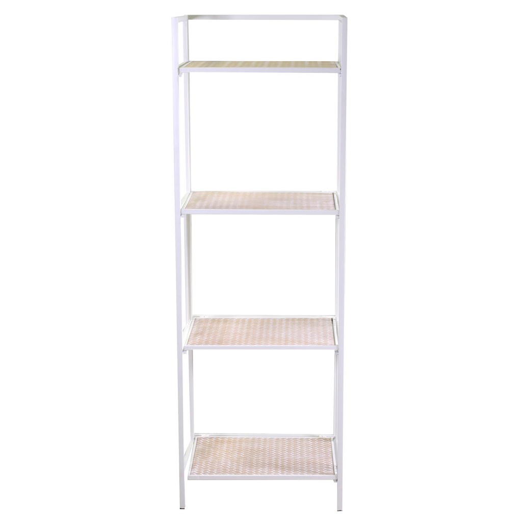 Scaffale metallo Lucilla 4 piani biancocm 45x34h122/135