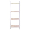 Scaffale metallo Lucilla 4 piani biancocm 45x34h122/135