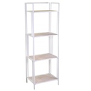 Scaffale metallo Lucilla 4 piani biancocm 45x34h122/135