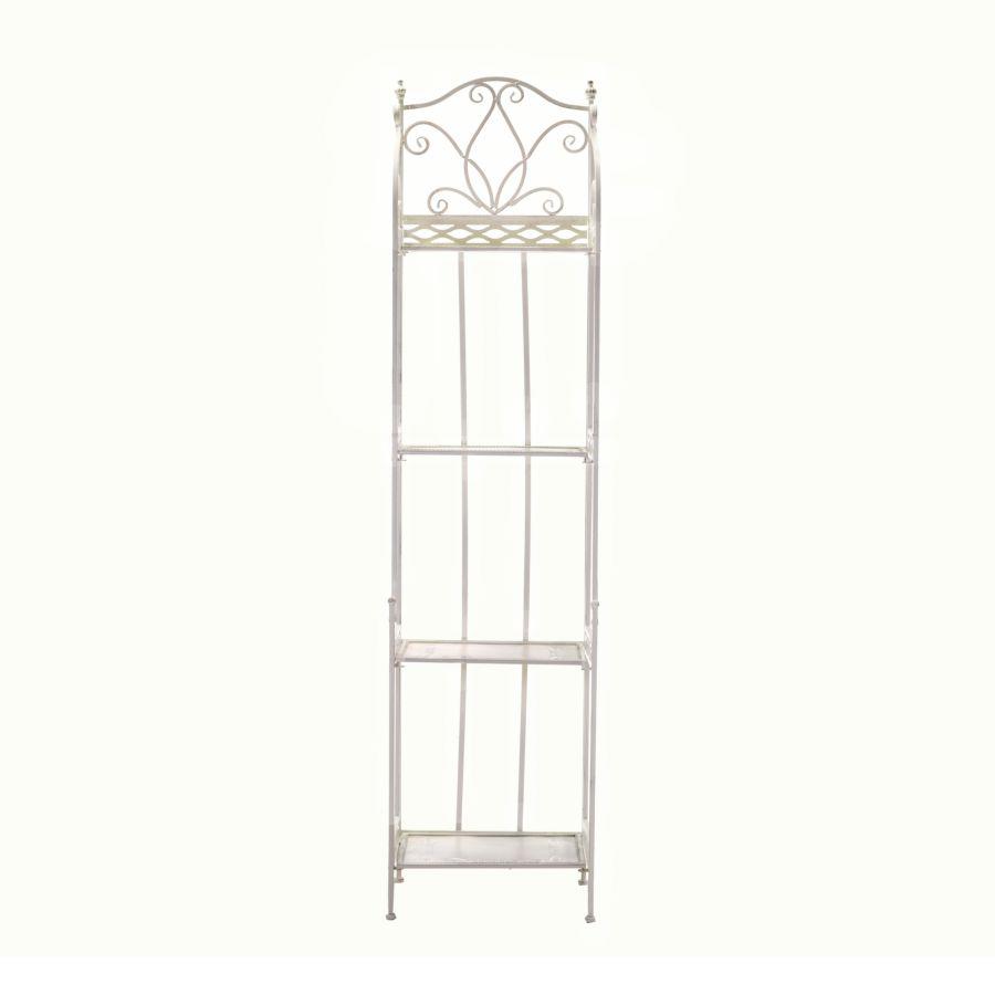 Scaffale metallo aprilia bianco brush 4piani stretto cm 35x31h164