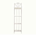 Scaffale metallo aprilia bianco brush 4piani stretto cm 35x31h164