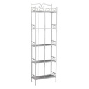 Scaffale metallo new jessica 5 piani bianco brush cm 47x23h160