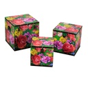 Scatola ecopelle 1-3 multicolor quadro cm 30