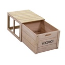 Scatola legno oxford con cassetto rettangolare cm 50x39h29