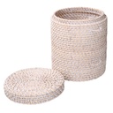 Scatola rattan algarve bianco tondo cmø20h24