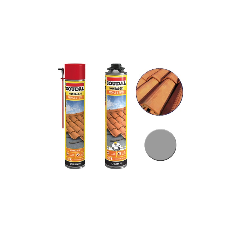 Schiuma poliuretanica per montaggio tegole e tetti - 750ml