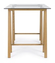 Scrivania moderna Alchimia con piano in vetro 140x70x76h cm