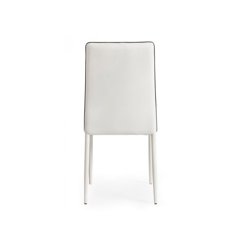 Sedia Achille con struttura in acciaio colore bianco