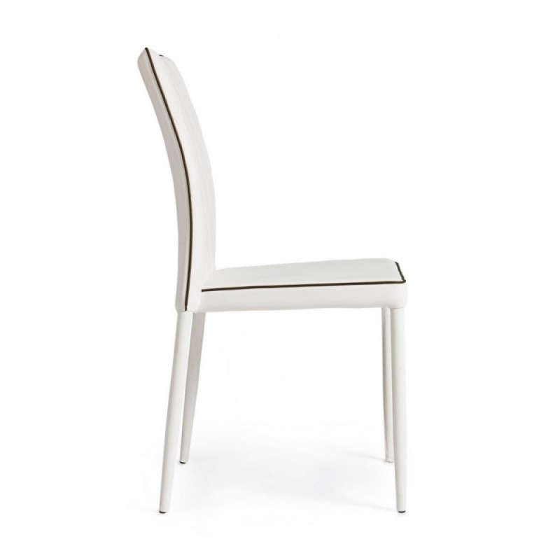 Sedia Achille con struttura in acciaio colore bianco