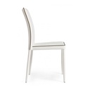 Sedia Achille con struttura in acciaio colore bianco