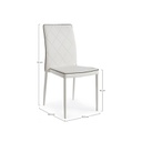 Sedia Achille con struttura in acciaio colore bianco