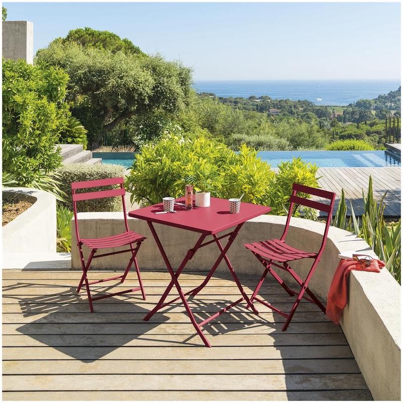Sedia da giardino pieghevole colore: rossa
