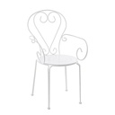 Sedia poltrona da esterno Etienne colore bianco Bizzotto