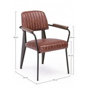 Sedia vintage C-BR Nelly arancio scuro vintage 60x63x84h cm