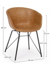 Sedia vintage Warhol in cuoio