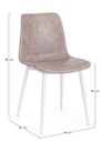 Sedia vintage ecopelle beige Kyra