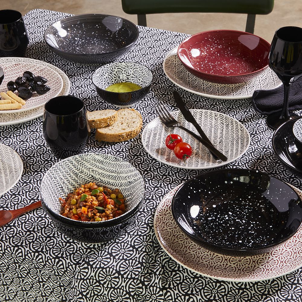 Servizio Piatti 18 Pezzi Louise O Chakra Stoneware Multicolor