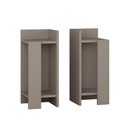 Set 2 tavolini comodini Elos colore light mocha 25x25x60 cm