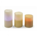 Set tre candele led RGB