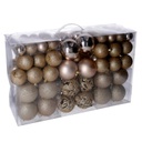 Sfera plastica confezione 100 pezzi champagne cmø4,6,8