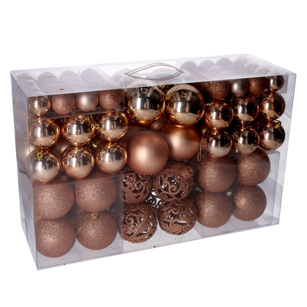 Sfera plastica confezione 100 pezzi rame cmø4,6,8