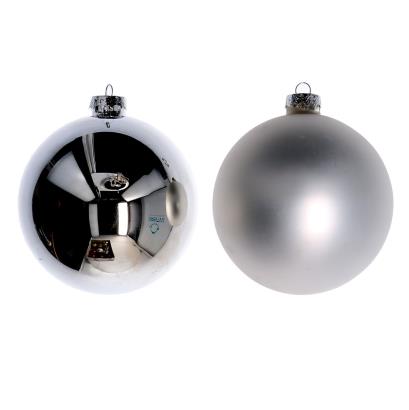 Sfera vetro cmø10 confezione da 4pz argento