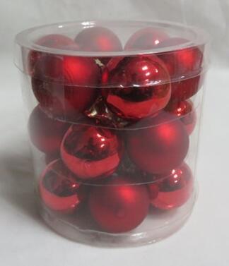 Sfera vetro cmø10 confezione da 4pz rosso