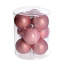 Sfera vetro cmø8 confezione da 9pz rosa