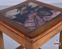 Sgabello in legno multicolore 35x35x75h cm