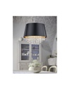 Sospensione 3 Luci Loreley Nero Oro e Pendagli Decorativi Trio Lighting