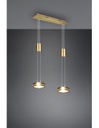 Sospensione Diffusori Disco Led Dimmer Franklin Ottone Trio Lighting