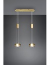 Sospensione Diffusori Disco Led Dimmer Franklin Ottone Trio Lighting