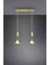 Sospensione Diffusori Disco Led Dimmer Franklin Ottone Trio Lighting