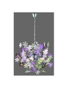 Sospensione Flower 4xE14 Cromo Fiori Multicolor Ø63 cm Trio Lighting