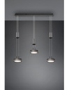 Sospensione Isola Cucina 3 Dischi Led Franklin Antracite Moderno Trio Lighting